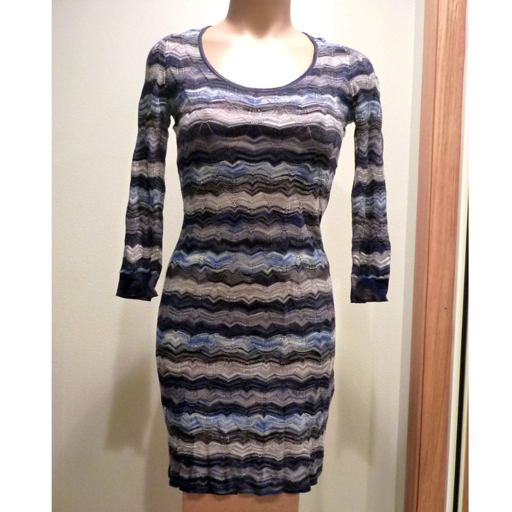 Guess Knit Chevron Striped Dress Size S